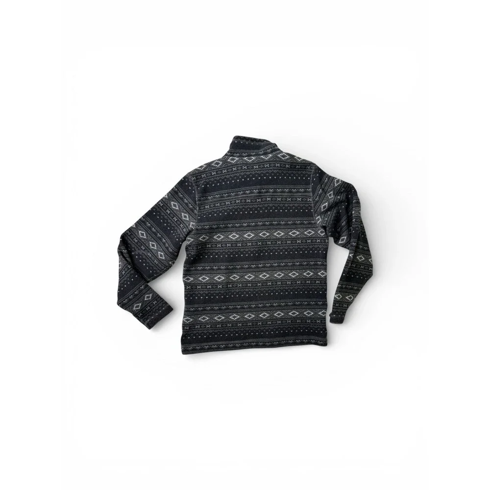 The North Face Mens Tsillan Sweatshirt 1/4 Zip Fair Isle Aztec Fleece Pullover M
